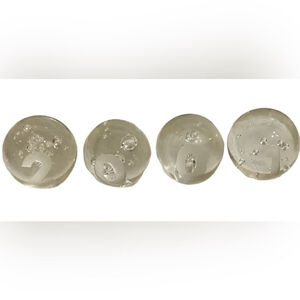 615. VINTAGE MADE IN MEXICO 2001/2010 SETOF 4 GLASS PAPERWEIGHTS